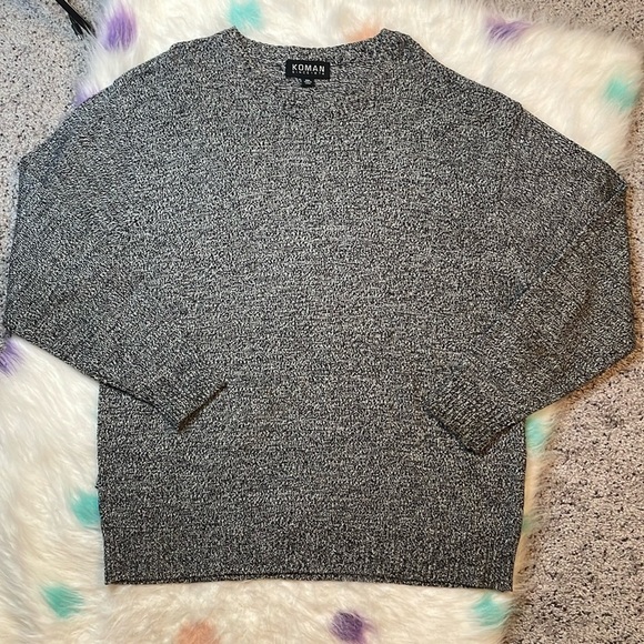 Koman Long Sleeve Grey Sweater Size‎ 3XL - Picture 1 of 6